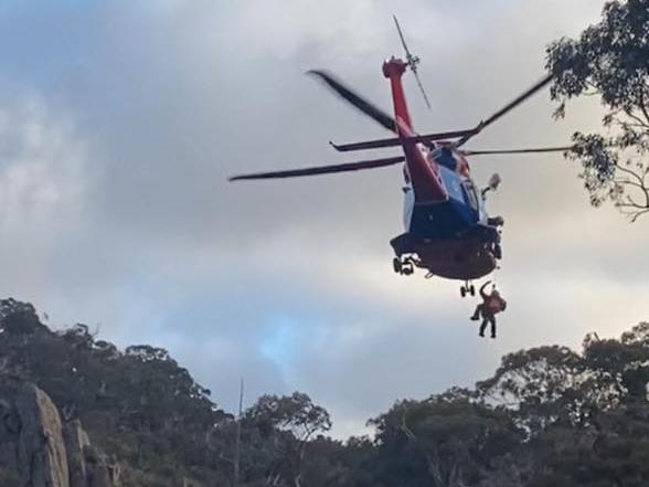 Hiker rescued after horror fall