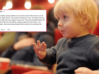‘Let’s normalise not taking young kids to non-kids movies’