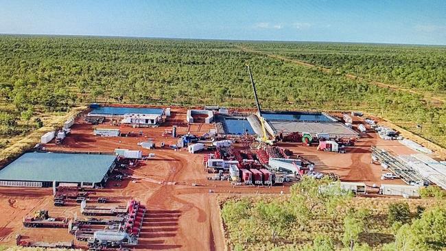 Beetaloo Gas Basin. Origin’s Kyalla well drill site. Picture: Supplied