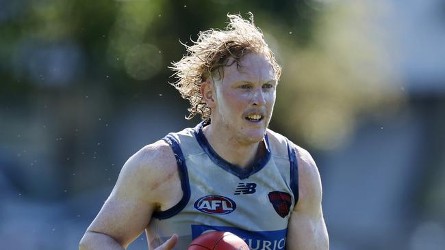 NCA. MELBOURNE, AUSTRALIA. 12th February, 2025. Melbourne training at Goschs Paddock. Clayton Oliver of the Demons during training today. Picture: Michael Klein