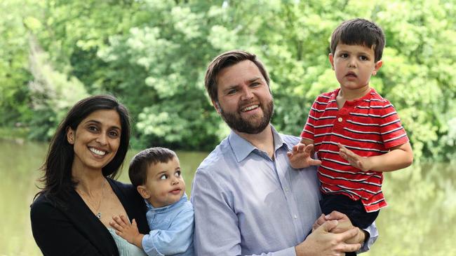 JD and Usha Vance with two of their three children Ewan and Vivek.