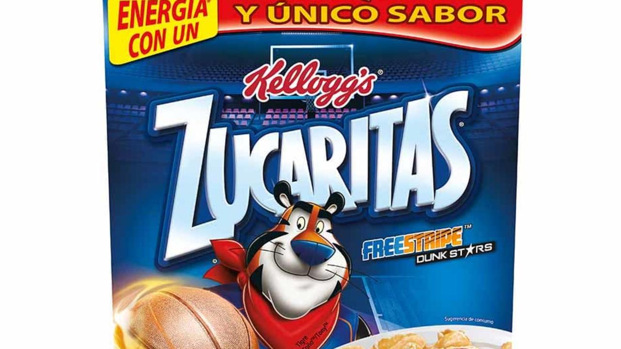 A Mexican full colour pack of Kellogg's Zucaritas, better known as Frosted Flakes.