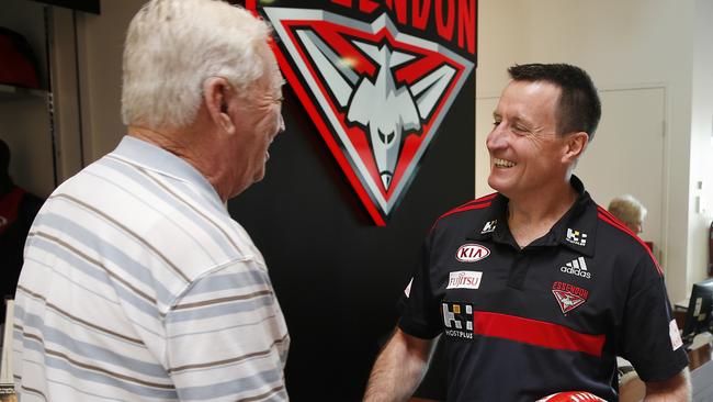 John Worsfold meets Bombers fans after his appointment as senior coach. Picture: Michael Klein