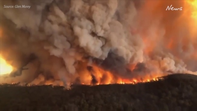 Watch: Unbelievable aerial footage of out of control NSW fires