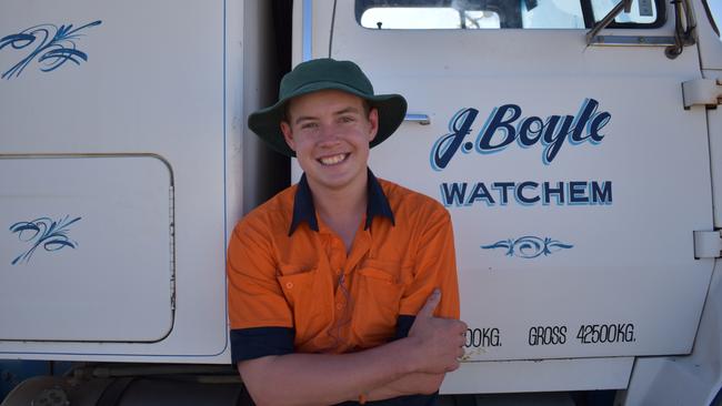 Joe Boyle, 26 on his family’s grains and sheep property in northwest Victoria. Picture: Chloe Boyle