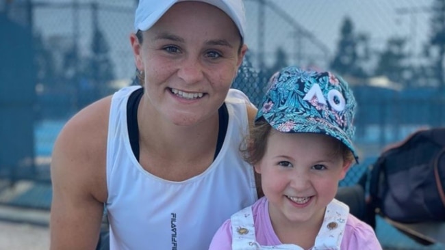 Ash Barty and her five-year-old niece, Lucy. Picture: Instagram
