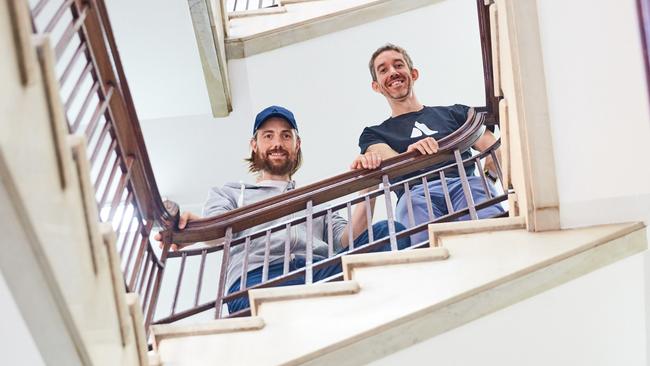 Atlassian co-founders Mike Cannon-Brookes, left, and Scott Farquhar.