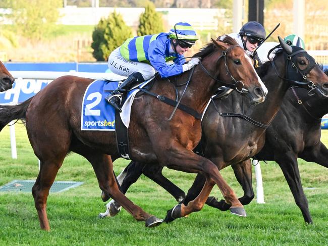 Another Wil ridden by Jamie Kah wins the Sportsbet Same Race Multi Handicap at Caulfield Racecourse on August 31, 2024 in Caulfield, Australia. (Photo by Reg Ryan/Racing Photos via Getty Images)