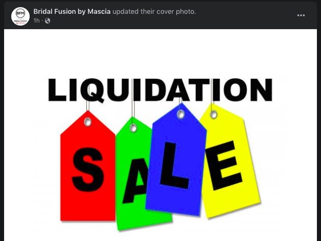 The liquidation sale was announced on Thursday afternoon.