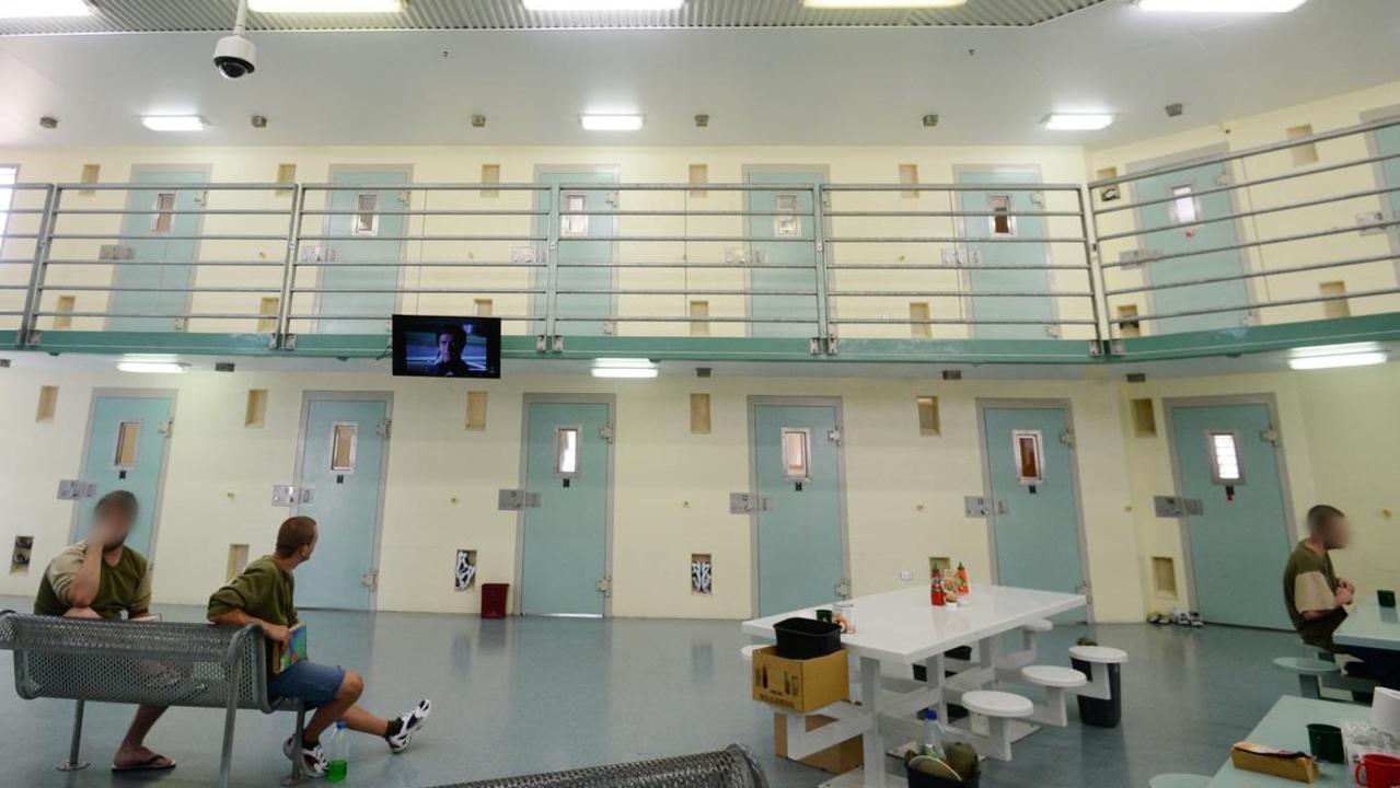 Inside one of the cell blocks of the Capricornia Correctional Centre.