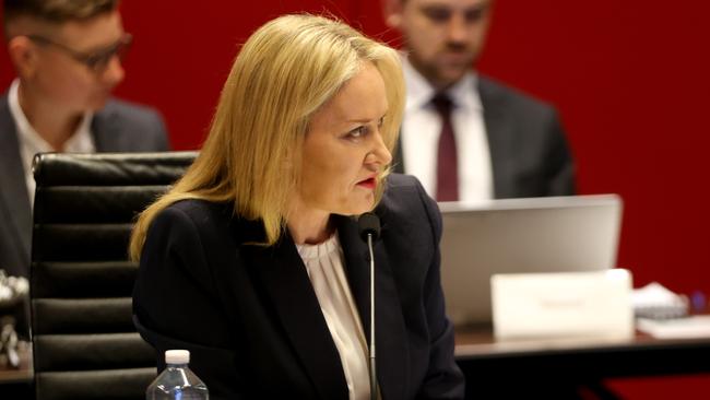 Shadow Minister for Transport and Roads Natalie Ward pictured during the transport budget estimates hearing at NSW Parliament. Picture: NCA NewsWire / Damian Shaw