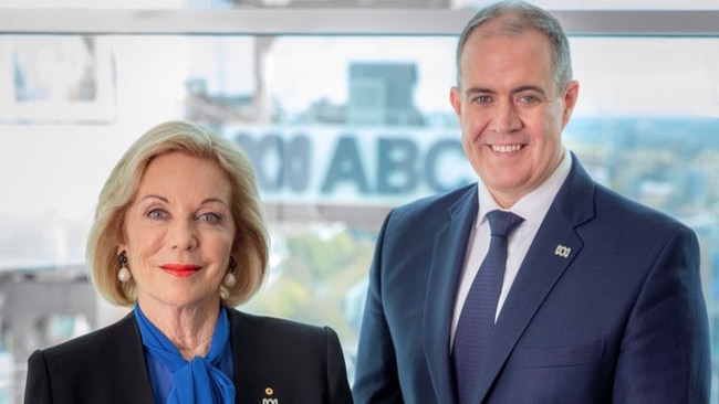 ABC chair Ita Buttrose and managing director David Anderson. Picture: Supplied