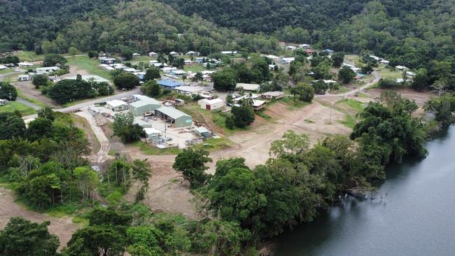 An aerial view of Wujal Wujal, a remote Indigenous community located 180km north of Cairns. Picture: Mapping the Digital Gap/Facebook