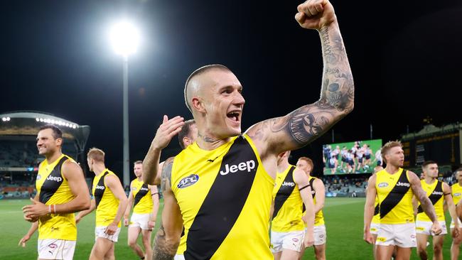 Martin played a starring role in the Tigers preliminary final win the last time the two teams met at Adelaide Oval. (Photo by Michael Willson/AFL Photos via Getty Images)