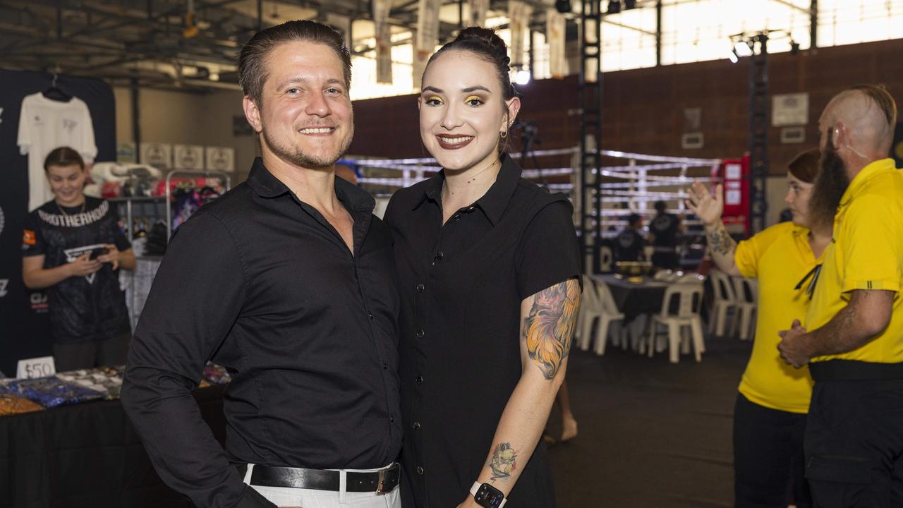 Scott Boyle and Alannah Tutt at the NT Fight Series XI at Ventia Stadium. Picture: Pema Tamang Pakhrin