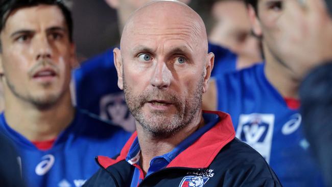 Footscray coach Steve Grace was left disappointed by his side’s last term. Picture: Mark Dadswell