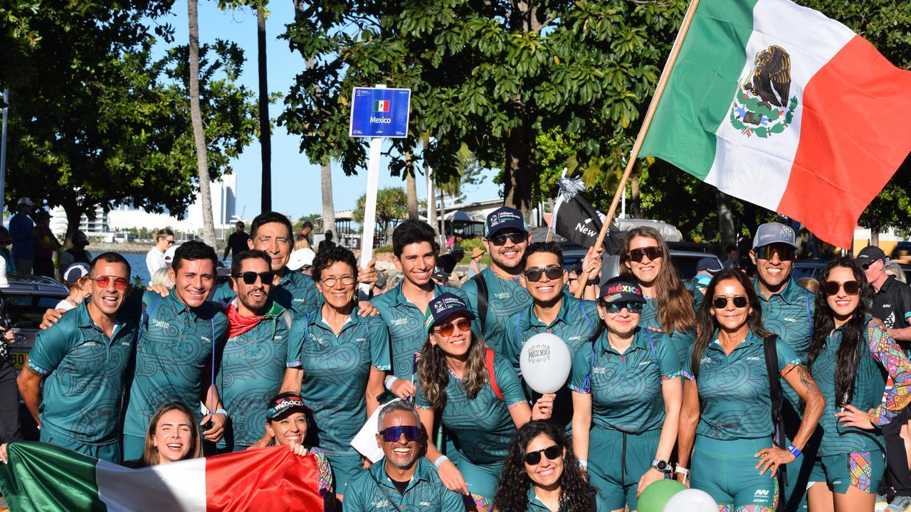 Parade of Nations at The Strand, Townsville for the 2024 World Triathlon Multisport Championships. Picture: Nikita McGuire