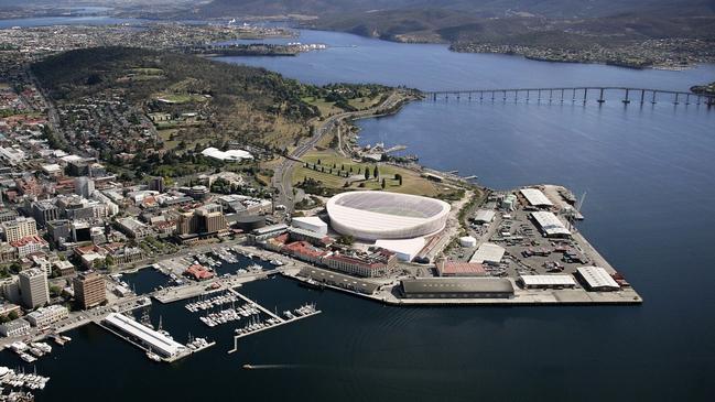 Designs of what Hobart's new AFL stadium at Macquarie Point could look like. Images supplied by AFL