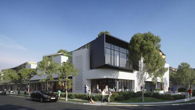 The front of Pagewood Place which will feature shops, cafes and a medical centre