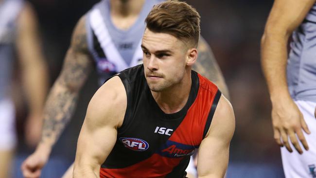 Essendon's Will Snelling in possession against the Power. Picture: Michael Klein