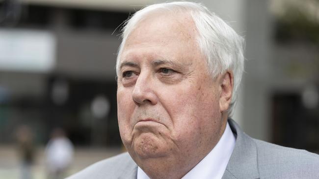 Just one day before the protest, Clive Palmer was seen leaving the Supreme Court in Brisbane. Picture: AAP/Glenn Hunt