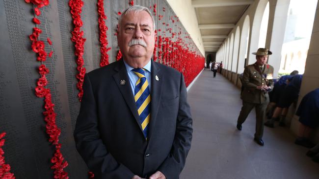 Acting national RSL chairman John King at the Australian War Memorial in Canberra yesterday. Picture: Ray Strange