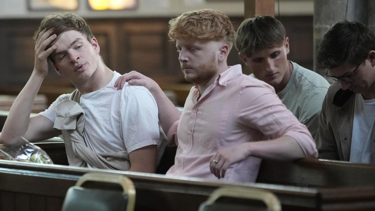 Devastated students gathered for a vigil in Nottingham, England. Picture: Christopher Furlong/Getty Images