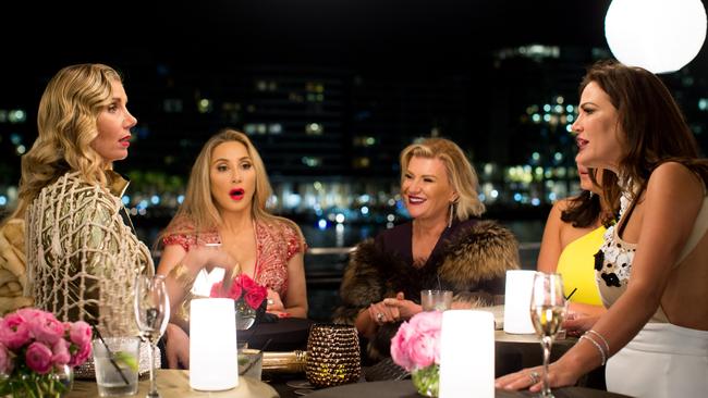 Scenes from the first episode of Real Housewives Of Sydney. (Pic: Ben Symons/ Foxtel)