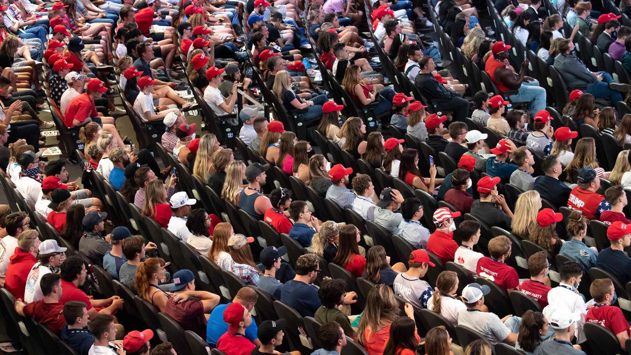 Not a heck of a lot of social distancing here. Picture: Saul Loeb/AFP