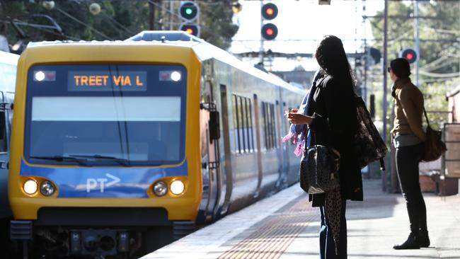 THREE major train lines have been suspended, causing likely havoc for peak-hour commuters. Picture: Ian Currie