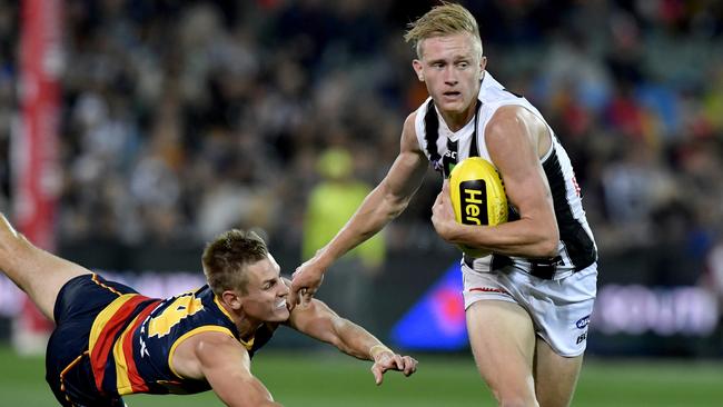 Jaidyn Stephenson kicked five goals in his fourth game.