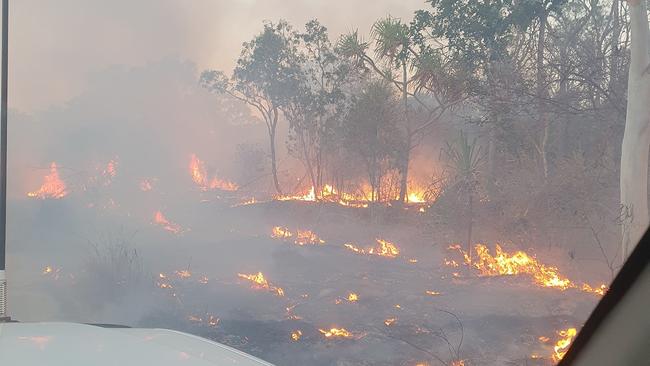 A bushfire burning near Whitsunday Paradise estate last week. Picture: Bowen Delta Rural Fire Brigade