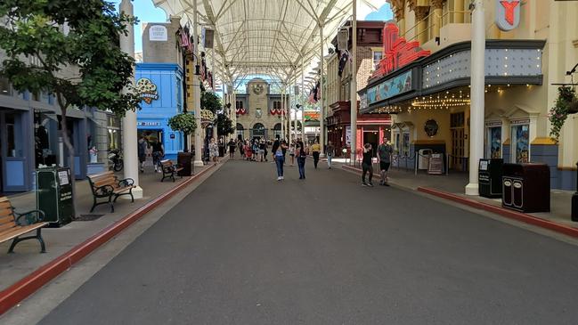 An empty Movie World on the Gold Coast with people staying away because of the coronavirus outbreak. SUPPLIED