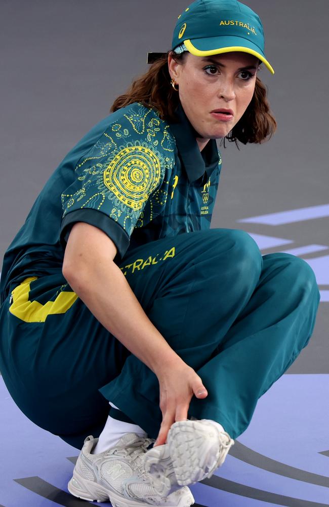 B-Girl Raygun during the B-Girls Round Robin on day fourteen. Picture: Ezra Shaw/Getty Images