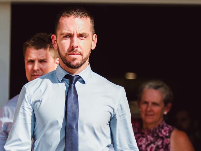 NT Police man Zach Rolfe outside NT Supreme CourtPicture: Glenn Campbell