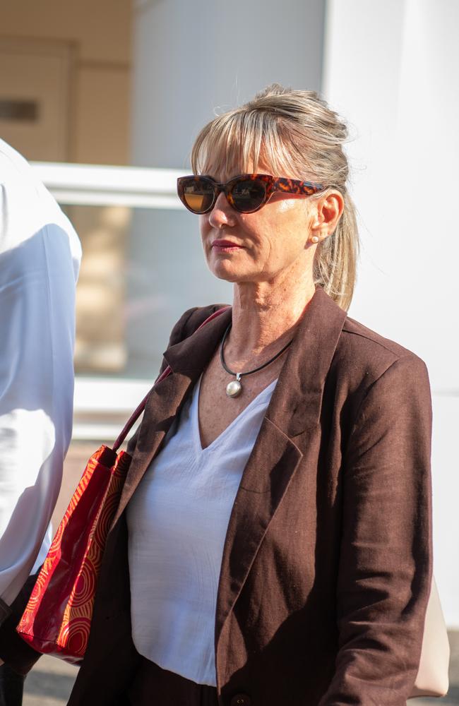 North Australian Aboriginal Justice Agency chief executive Priscilla Atkins leaves the Federal Court where she is suing NAAJA over an employment dispute.Picture: Pema Tamang Pakhrin