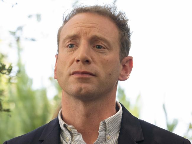 ADELAIDE/ KAURNA YARTA, AUSTRALIA - NewsWire Photos MARCH 1, 2024: SA Liberal Party Leader David Speirs at a press conference responding to Tom KoutsantonisÃ¢â¬â¢s comments on Finizio. Picture: NCA NewsWire / Morgan Sette