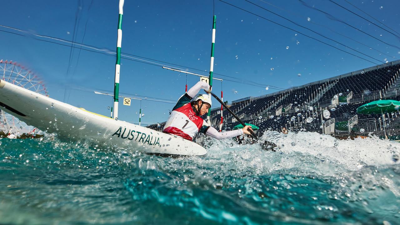 Jess Fox in the canoe slalom.