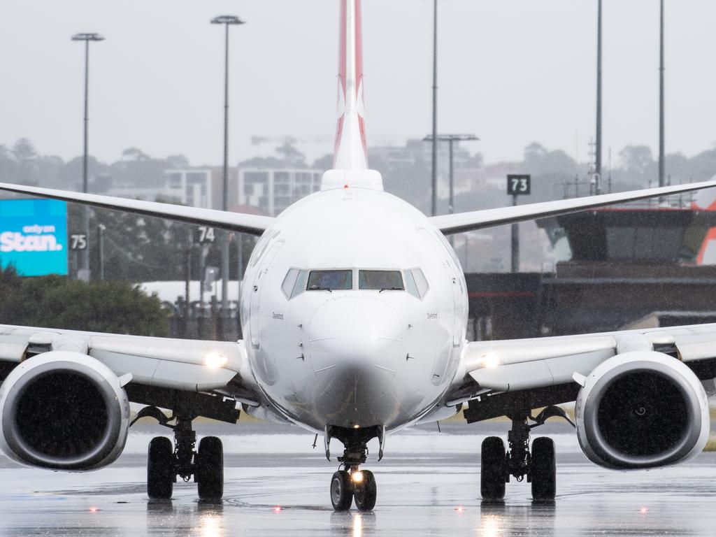 A Qantas aircraft at Sydney Airport. Picture: James Gourley