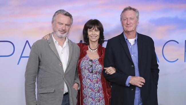 Sam Neill, Rachel Ward and Bryan Brown at Palm Beach movie premiere at Rivoli theatre in Camberwell. Picture: Wayne Taylor.