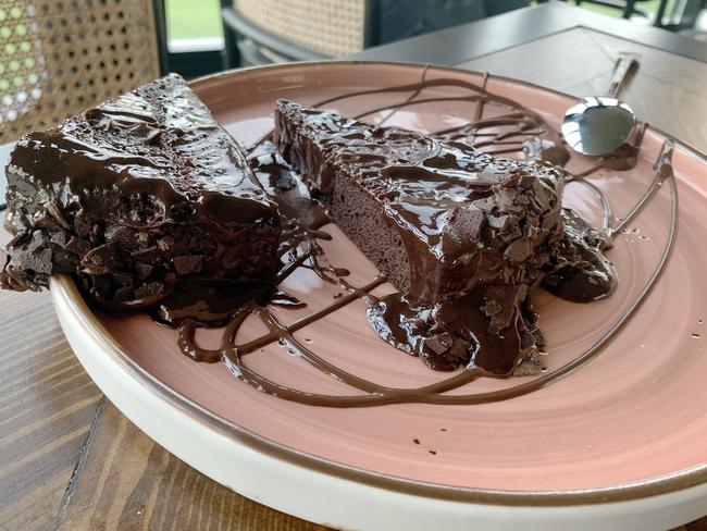 Chocolate mud cake at Skinny Tony’s. Picture: Rohan Kelly