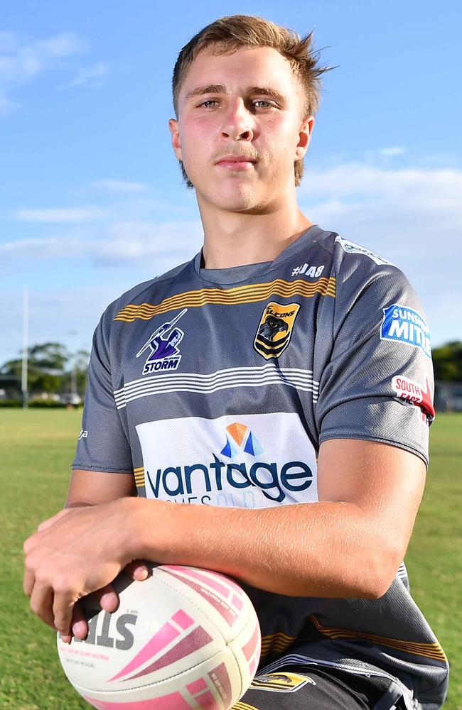 Sunshine Coast Falcons and Mal Meninga Cup player Jett Thorpe-Elich has been revealed as one to watch this season. Picture: Patrick Woods.