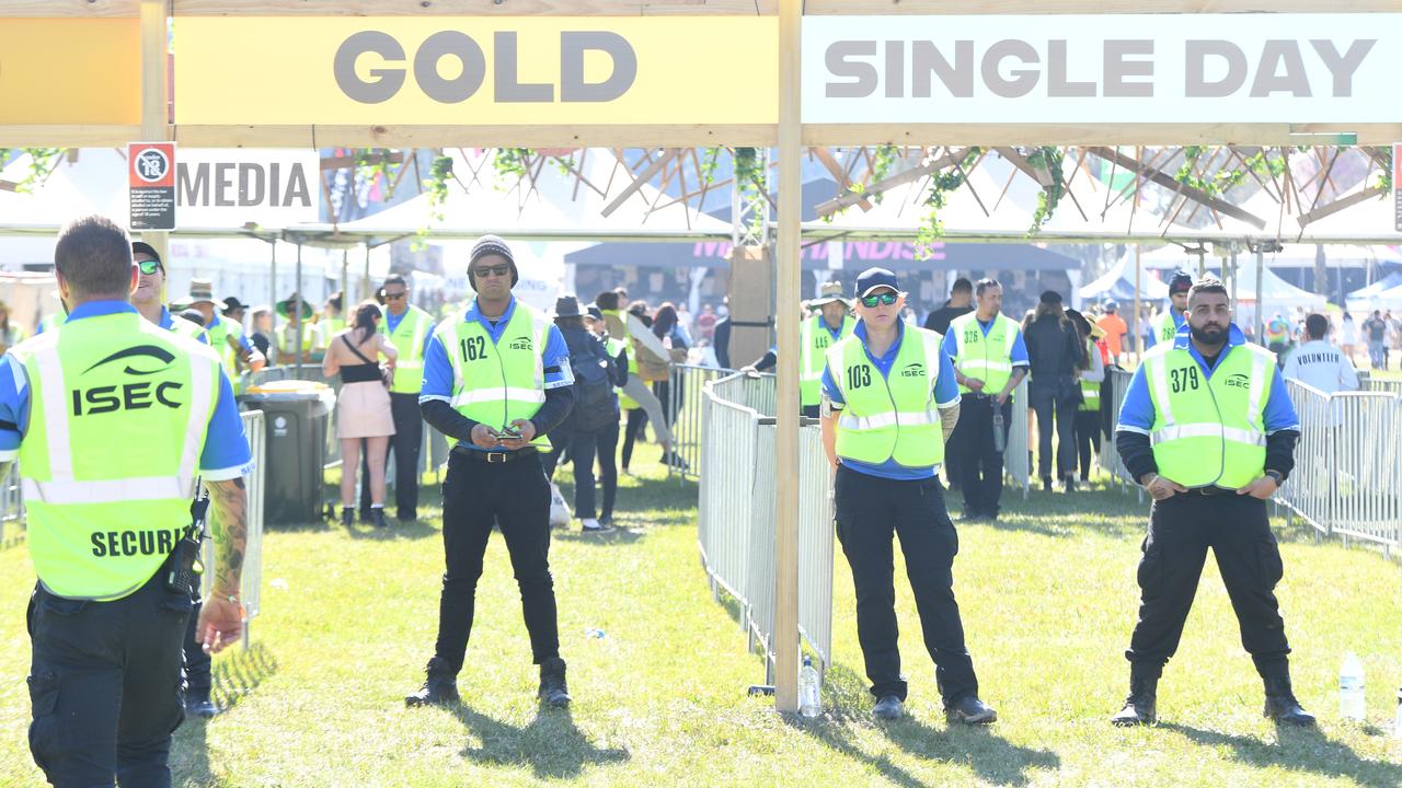 Police guarded the entry to the festival. Picture: Supplied.