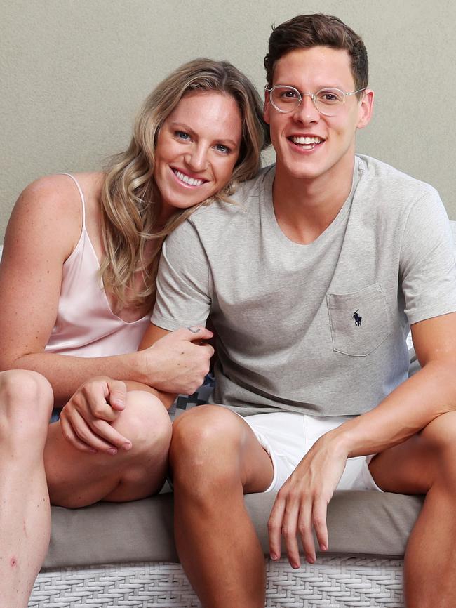 Emily Seebohm and Mitch Larkin dated for more than two years. Picture: Nigel Hallett