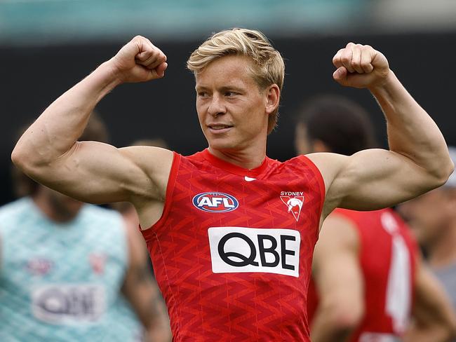 Isaac Heeney during the Swans main training session at the SCG on September 25, 2024 ahead of the AFL Grand Final this week against the Brisbane Lions at the MCG. Photo by Phil Hillyard(Image Supplied for Editorial Use only - **NO ON SALES** - Â©Phil Hillyard )