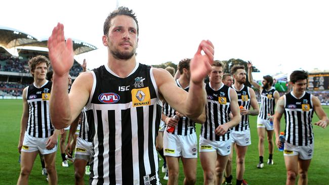 Travis Boak was named All Australian for a second time in 2014. Picture: Sarah Reed.