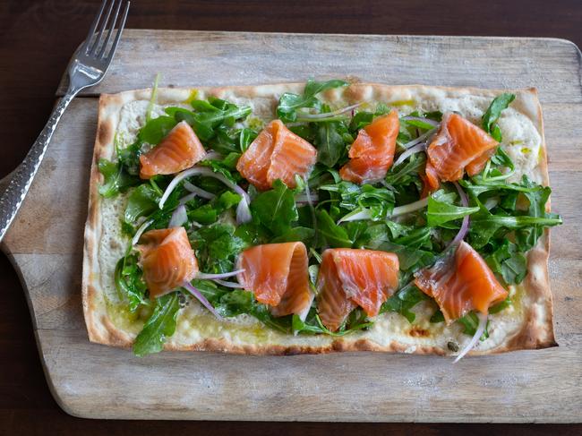 XXX QWEEKEND ONLY XXX  Restaurant review of Le Coin Bistro, 5/1 Enoggera Tce Red Hill. To Share - Cured Salmon, spanish onion, capers and rocket.