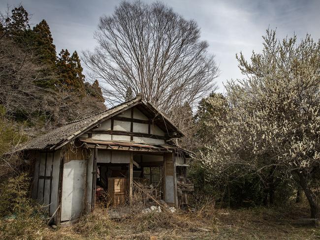 NAMIE, JAPAN - MARCH 08: An abandoned house is seen inside the "difficult-to-return" zone on March 08, 2021 in Namie, Japan. In ceremonies that are expected to be scaled back because of the Covid-19 coronavirus pandemic, on March 11th Japan will mark the 10th anniversary of the 2011 Tohoku earthquake, tsunami and triple nuclear meltdown in which almost 16,000 were killed and hundreds of thousands made homeless. The magnitude 9.0 earthquake was one of the most powerful ever recorded. It triggered tsunami waves up to 40.5 meters high that travelled at 700km/h and surged up to 10km inland destroying entire towns. It moved JapanÃ¢â¬â¢s main island of Honshu 2.4m east, shifted the Earth on its axis by estimates of between 10cm and 25cm and increased the planetÃ¢â¬â¢s rotational speed by 1.8 microseconds per day. (Photo by Yuichi Yamazaki/Getty Images)