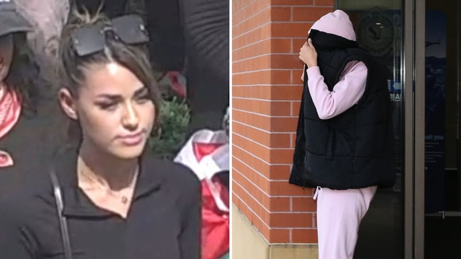 Sarah Mouhanna has been charged as part of a NSW Police investigation into protests on Sunday where some waved Hezbollah flags.