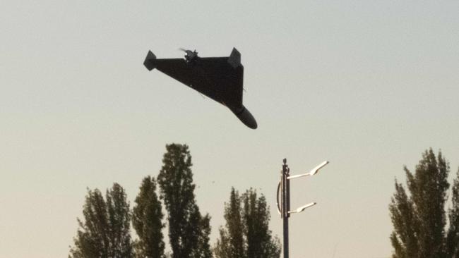 A Russian drone approaches for an attack on Kyiv, amid the Russian invasion of Ukraine. Picture: AFP.